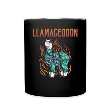 Lama Geschenk Lama Liebhaber Geschenk - Tasse einfarbig - Schwarz - Vorne