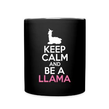 Llama Gift Llama Lover Gift - Full Colour Mug - black - Front