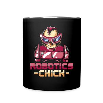 Robot Robotics Engineer Cool - Tasse einfarbig - Schwarz - Vorne