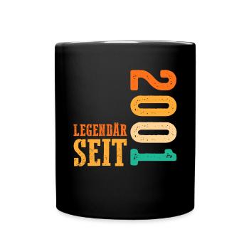 22 Jahre Geburtstag Jahrgang 2001 - Tasse einfarbig - Schwarz - Vorne