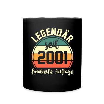 22 Jahre Geburtstag Jahrgang 2001 - Tasse einfarbig - Schwarz - Vorne