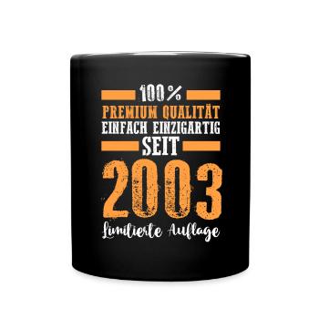 2004 20 Jahre Geburtstag - Tasse einfarbig - Schwarz - Vorne