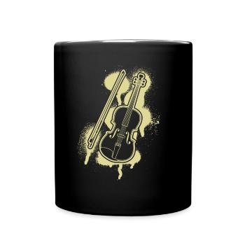 Violon Violoniste Violoniste - Mug uni - noir - Devant