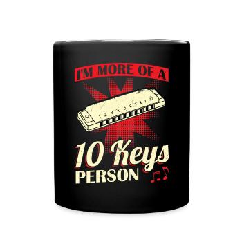 I'm More Of A 10 Keys Person - Harmonica Player - Tasse einfarbig - Schwarz - Vorne
