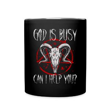 Satanist Baphomet Satanismus - Tasse einfarbig - Schwarz - Vorne