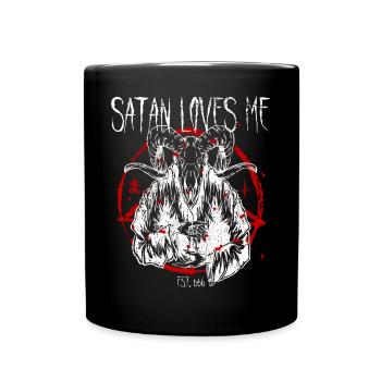 Satanist Baphomet Satanismus - Tasse einfarbig - Schwarz - Vorne