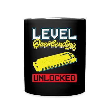 Level Overbending Unlocked - Harmonica Player - Full Colour Mug - black - Front
