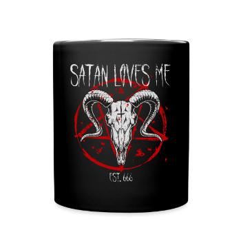 Satanist Baphomet Satanisme Satan m’aime - Mug uni - noir - Devant