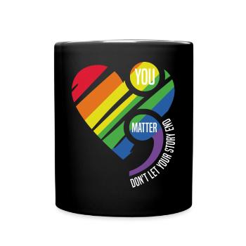 Point-virgule, You Matter Ne laissez pas votre histoire se terminer pour - Mug uni - noir - Devant