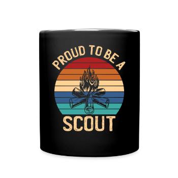 Proud to be a scout hike - Full Colour Mug - black - Front