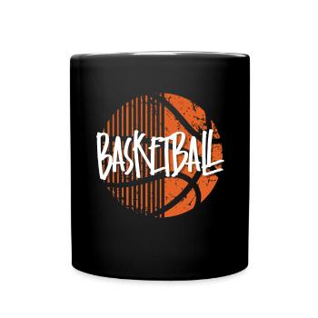 Basketball Basketballer - Tasse einfarbig - Schwarz - Vorne