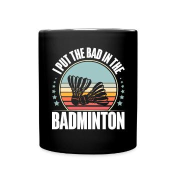 Badminton - Tasse einfarbig - Schwarz - Vorne