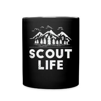 Scout life Hiking in the mountains - Full Colour Mug - black - Front