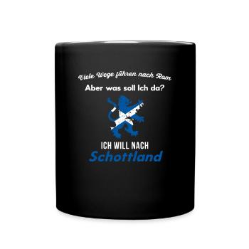 Schottland Urlaub Schottische Flagge Kilt Männer - Tasse einfarbig - Schwarz - Vorne