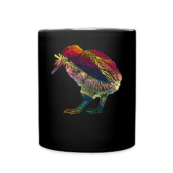 Kiwi Vogel Neuseeland - Tasse einfarbig - Schwarz - Vorne