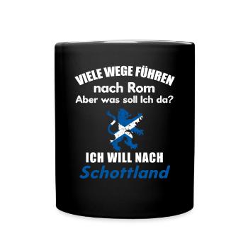 Schottland Urlaub Reise Schottische Flagge - Tasse einfarbig - Schwarz - Vorne