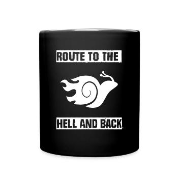 Route vers l’enfer et le turbocompresseur de réglage arrière - Mug uni - noir - Devant