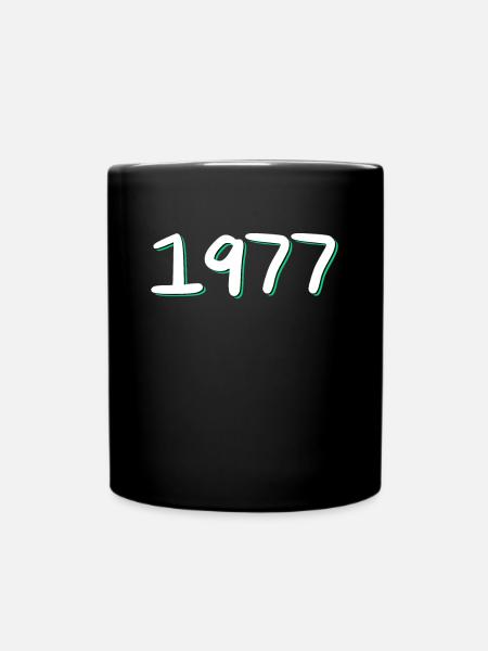1977 Geburtstag - Tasse einfarbig - Schwarz