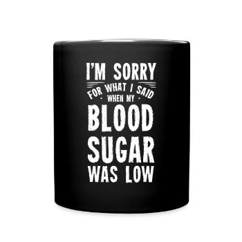 Sensibilisation au diabète diabétique Insuline Glycémie - Mug uni - noir - Devant