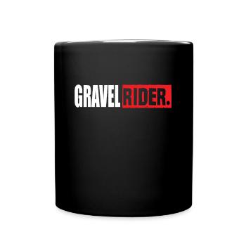 Gravel Rider - Tasse einfarbig - Schwarz - Vorne