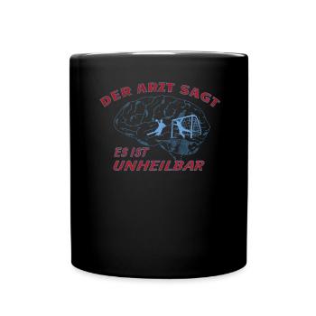 Handball Zubehör handballer Motiv - Tasse einfarbig - Schwarz - Vorne