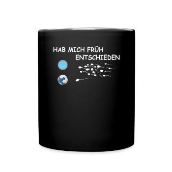 Handball Zubehör handballer Motiv - Tasse einfarbig - Schwarz - Vorne