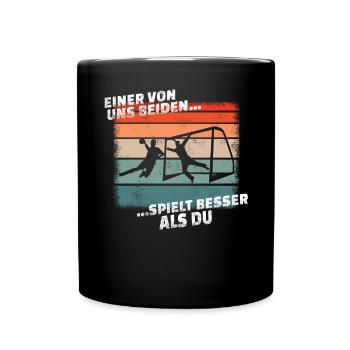 Handball Zubehör handballer Motiv - Tasse einfarbig - Schwarz - Vorne