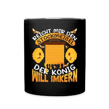 Imker Imkerei Bienenflüsterer - Tasse einfarbig - Schwarz - Vorne