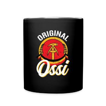 Ossi Original Ostdeutschland Osten - Tasse einfarbig - Schwarz - Vorne