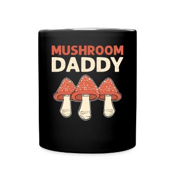 Mushroom daddy. Morel hunter mushroom collection - Full Colour Mug - black - Front
