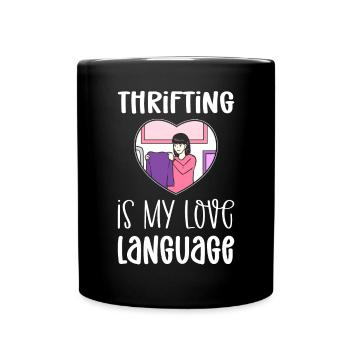 Economique est mon langage d’amour. Économique - Mug uni - noir - Devant