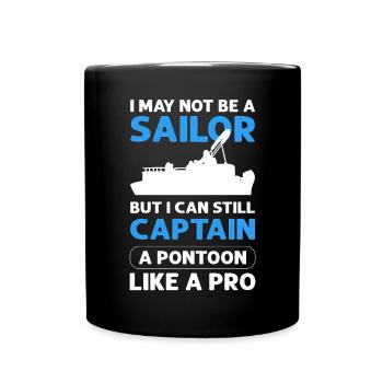 Pontonbootfahren. Villa Auf Dem Wasser. - Tasse einfarbig - Schwarz - Vorne