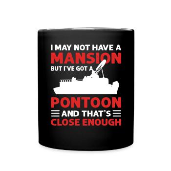 Pontonbootfahren. Villa Auf Dem Wasser. - Tasse einfarbig - Schwarz - Vorne