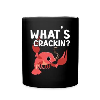 Qu’est-ce que Crackin Crawfish Eater Seafood Lobster - Mug uni - noir - Devant