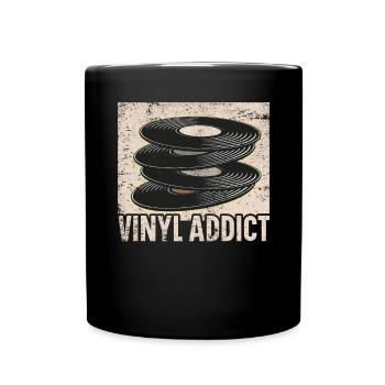 Vinyl Player Vinyl Plattenspieler Musik Liebhaber - Tasse einfarbig - Schwarz - Vorne