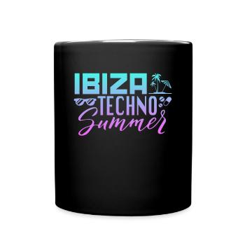 Ibiza Techno Sommer - Tasse einfarbig - Schwarz - Vorne