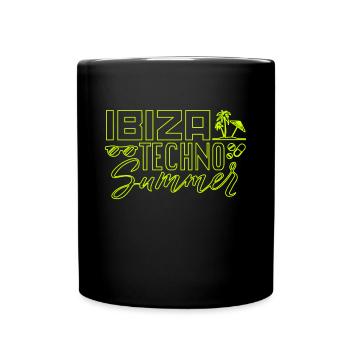 Ibiza Techno Été - Mug uni - noir - Devant