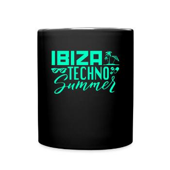 Ibiza Techno Sommer - Tasse einfarbig - Schwarz - Vorne
