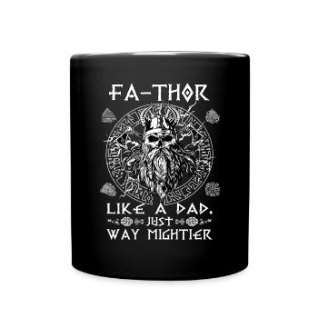 Vathor pour hommes - Fête des pères Cadeau de la fête des pères Viking - Mug uni - noir - Devant