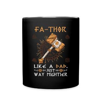 Vathor pour hommes - Fête des pères Cadeau de la fête des pères Viking - Mug uni - noir - Devant