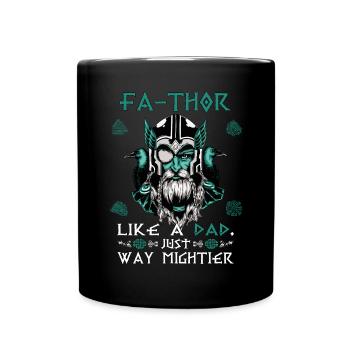Vathor pour hommes - Fête des pères Cadeau de la fête des pères Viking - Mug uni - noir - Devant