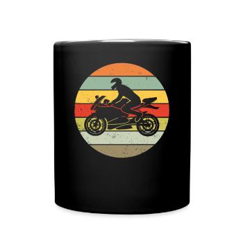 Moto Rétro Vintage Cadeau Moto Motocycliste Rétro Vintage - Mug uni - noir - Devant