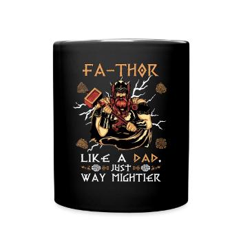Vathor pour hommes - Fête des pères Cadeau de la fête des pères Viking - Mug uni - noir - Devant