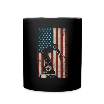Ingénieur en robotique robotique américain - Mug uni - noir - Devant