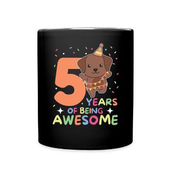 Labrador pour les enfants de 5 ans - Mug uni - noir - Devant