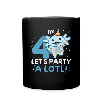 4ème anniversaire axolotl quatre ans axolotls sucrés - Mug uni - noir - Devant
