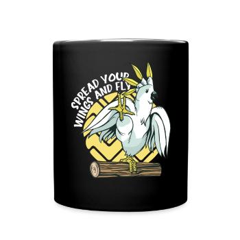 Spread your wings and fly - Full Colour Mug - black - Front