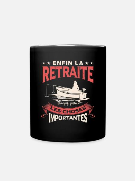 Humour Pêche Retraite Pêcheur - Mug uni - noir