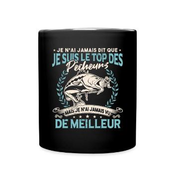 Top Des Pêcheurs | Homme Pêche Humour - Mug uni - noir - Devant
