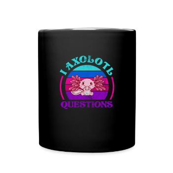 Axolotl Wassertier Wasser Geschenk - Tasse einfarbig - Schwarz - Vorne